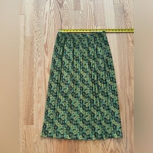 No. 6 Green and Black Patterned Midi Skirt